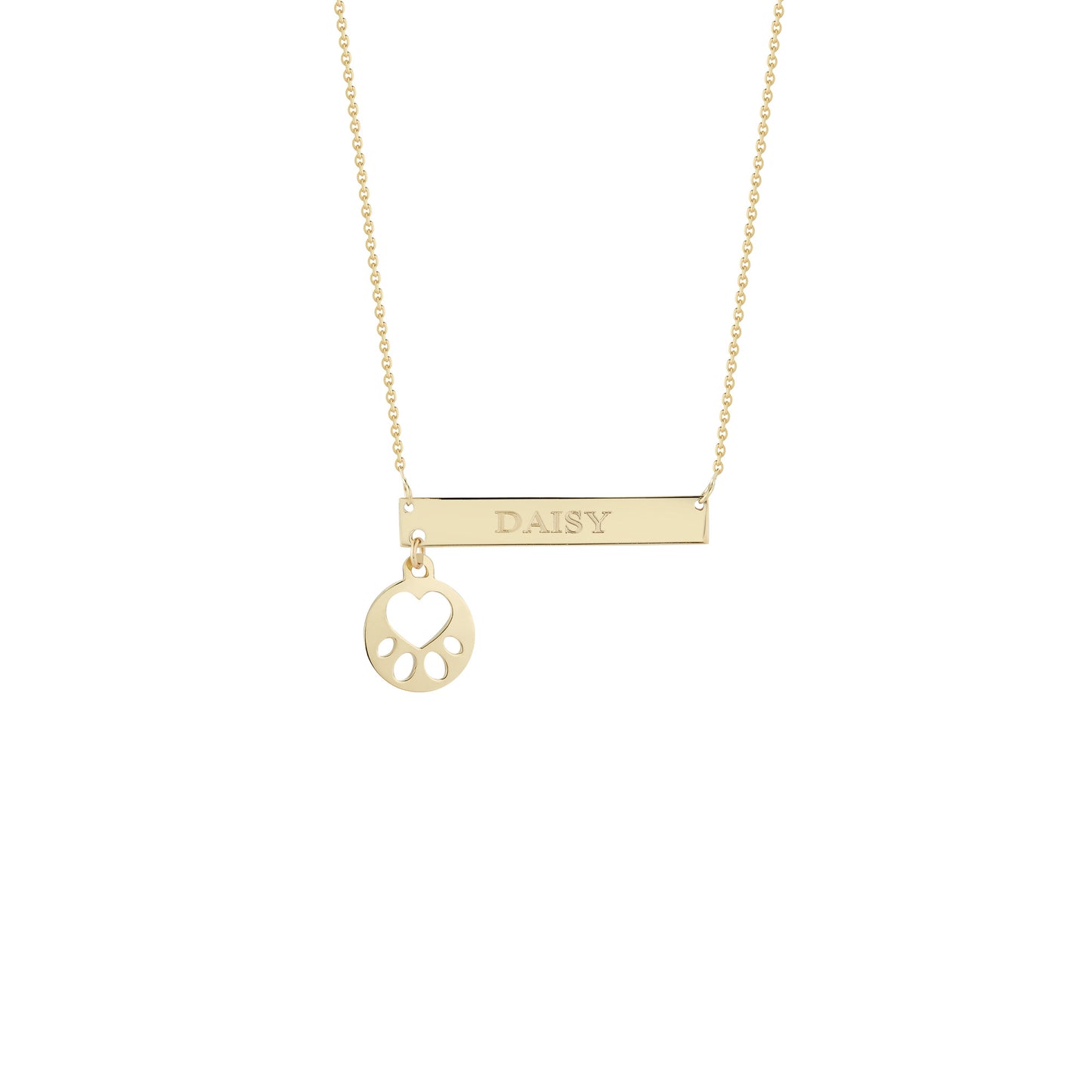 Our Cause for Paws Mini Paw Bar Necklace