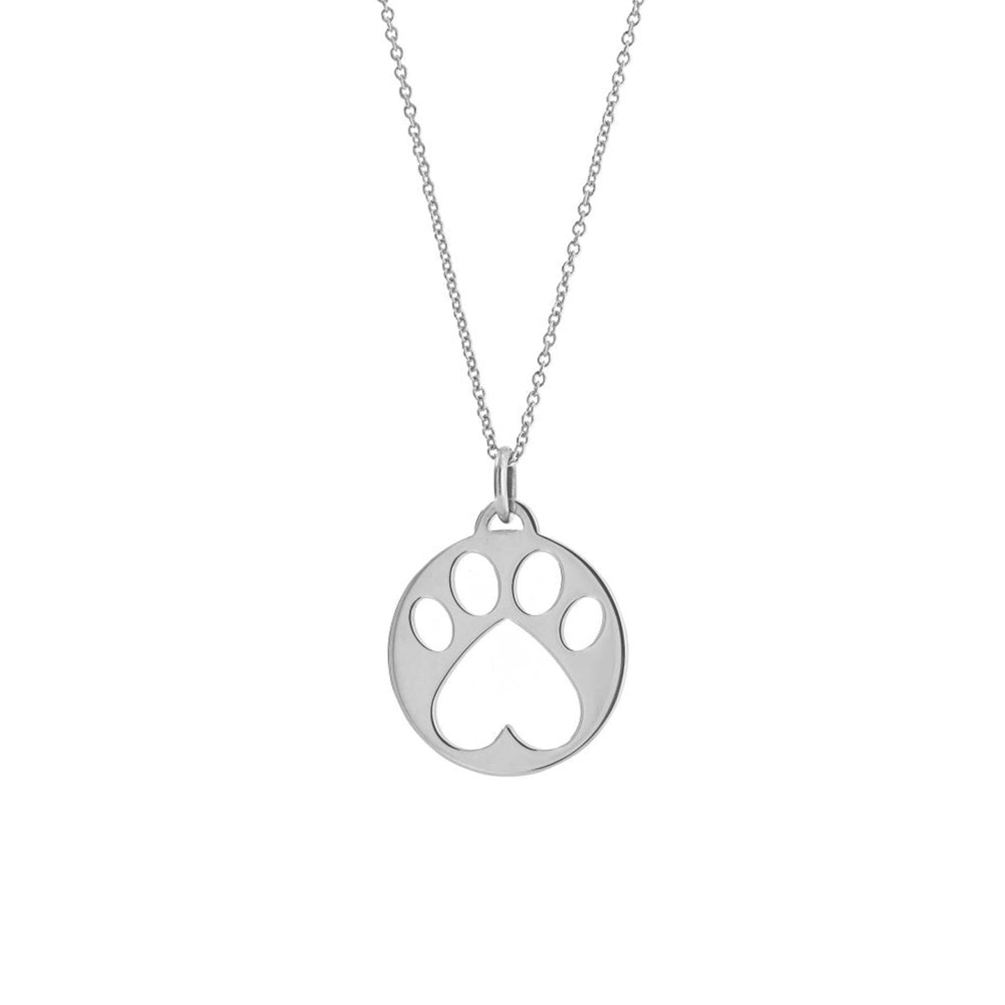 Our Cause for Paws Sterling Silver Paw Charm Pendant