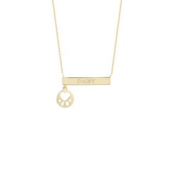 Our Cause for Paws Mini Paw Bar Necklace