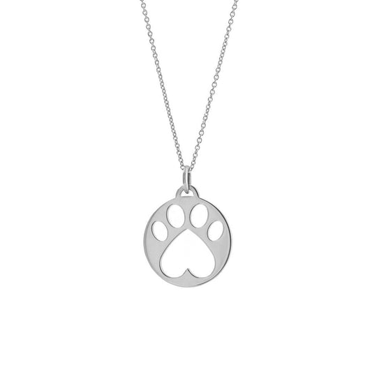 Our Cause for Paws Sterling Silver Paw Charm Pendant