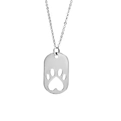 Our Cause for Paws Sterling Silver Dog Tag Necklace