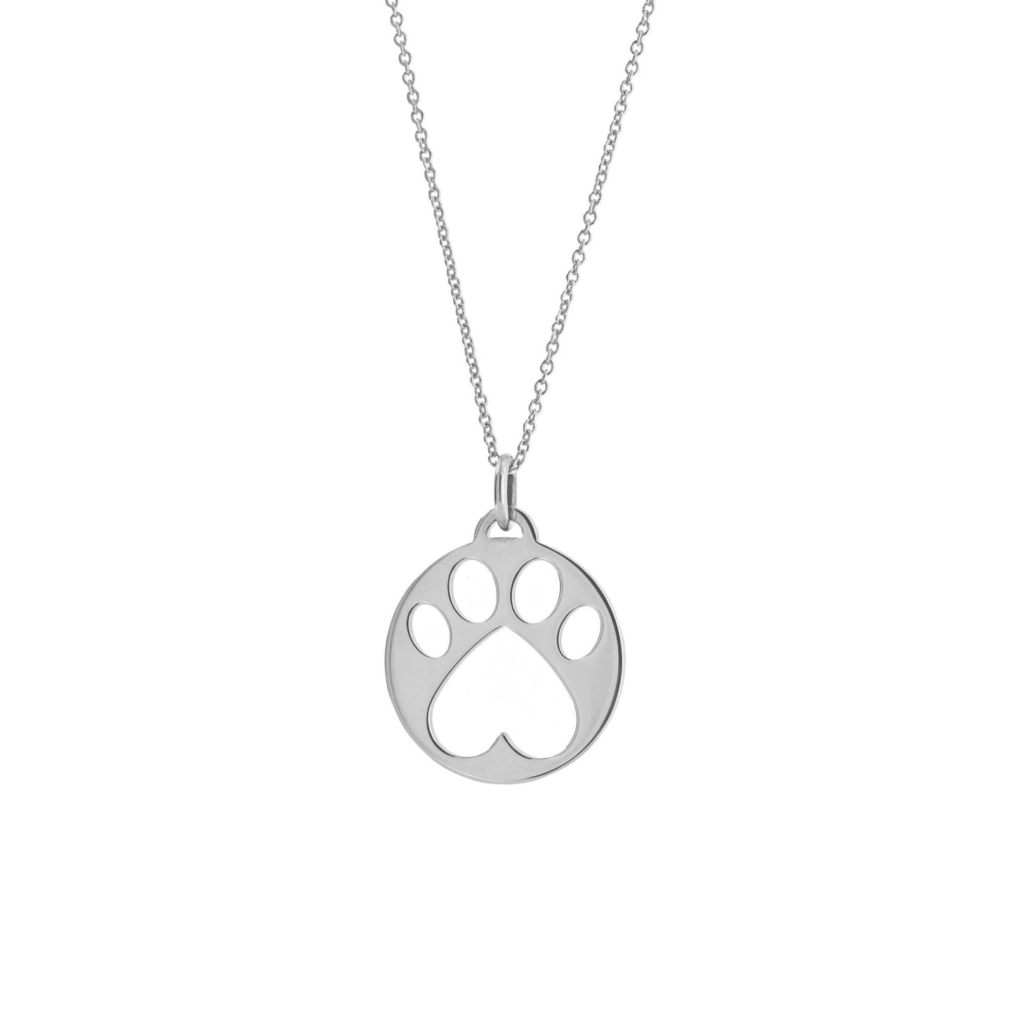 Our Cause for Paws Sterling Silver Paw Charm Pendant