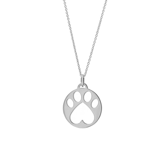 Our Cause for Paws Sterling Silver Paw Charm Pendant