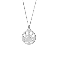 Our Cause for Paws Sterling Silver Paw Charm Pendant